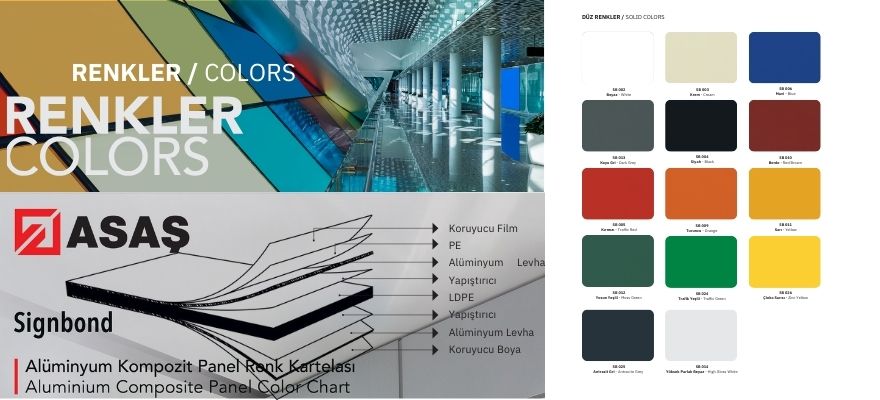 Asaş Signbond Renk Kartelası