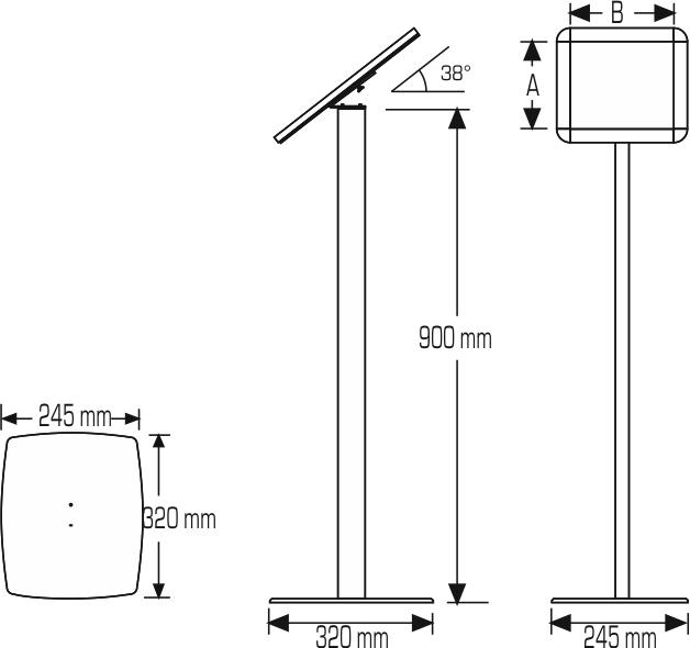 Infoboard 25 mm Gönyeli Köşe Tek Ayaklı, Çelik Tabanlı A4 - (A4) 210 x 297 mm Infoboard 25 mm Gönyeli Köşe Tek Ayaklı, Çelik Tabanlı A4 - (A4) 210 x 297 mm